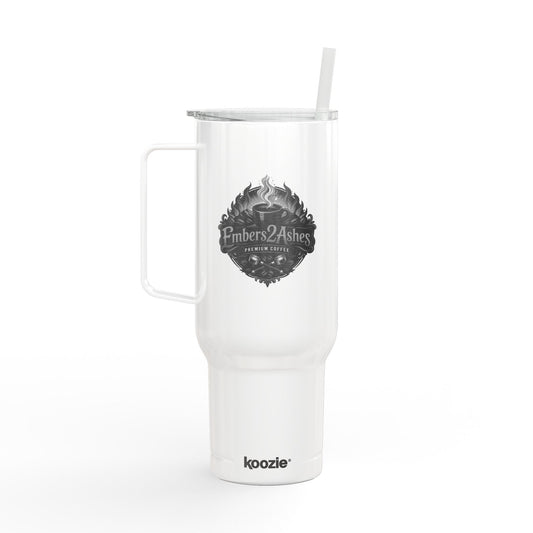 Engraved 40oz Insulated Tumbler with Lid — Ember2Ashes Logo Travel Mug
