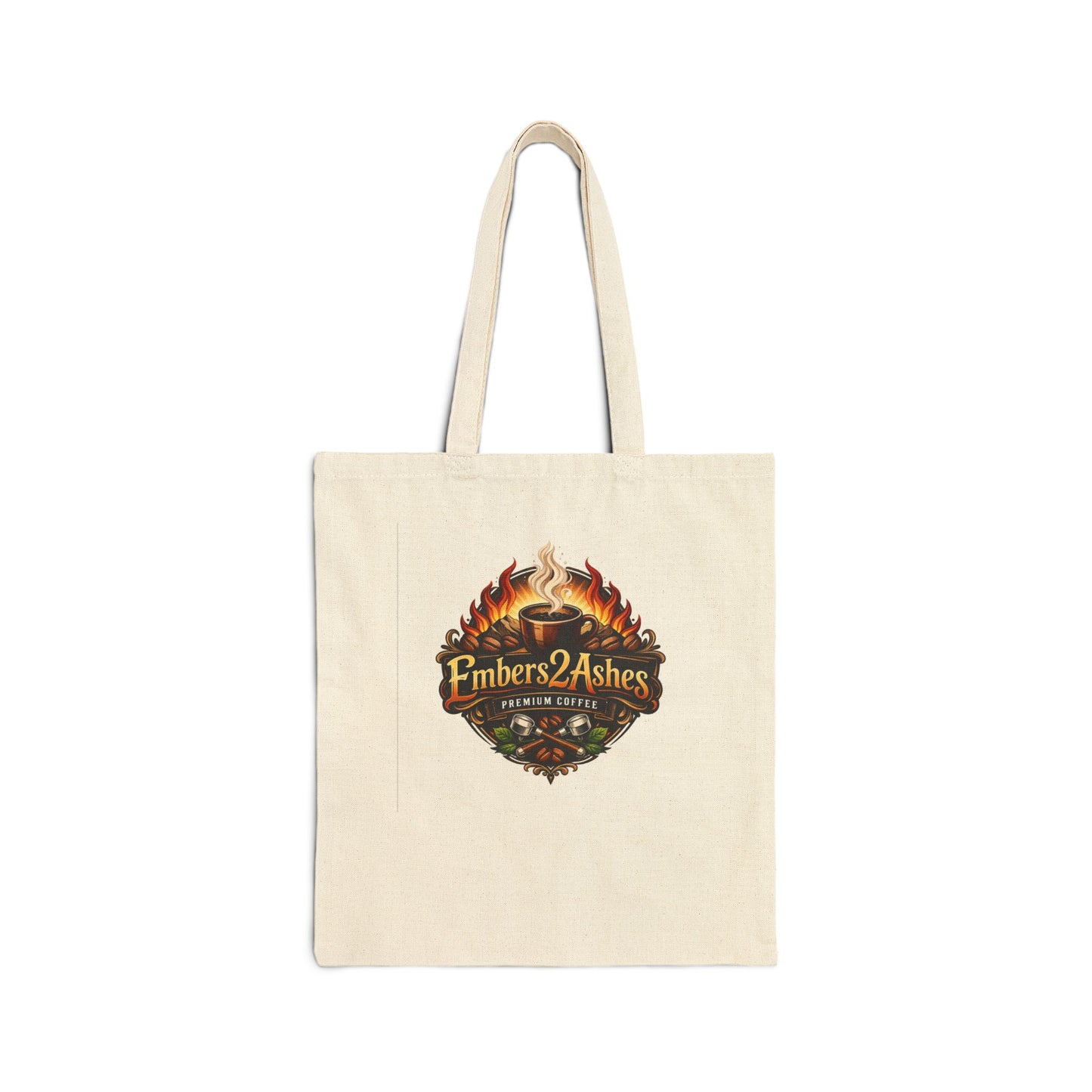 Embers2Ashes Logo Cotton Tote Bag – Flame Graphic Canvas Shopper